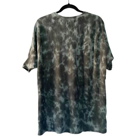 Everlane Mens Sz L Green Tie Dye T-Shirt Organic Cotton Waffle Crew Neck Shirt - Picture 3 of 6